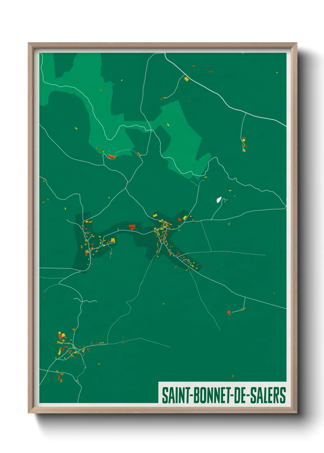 Une affiche de carte sur Saint-Bonnet-de-Salers
