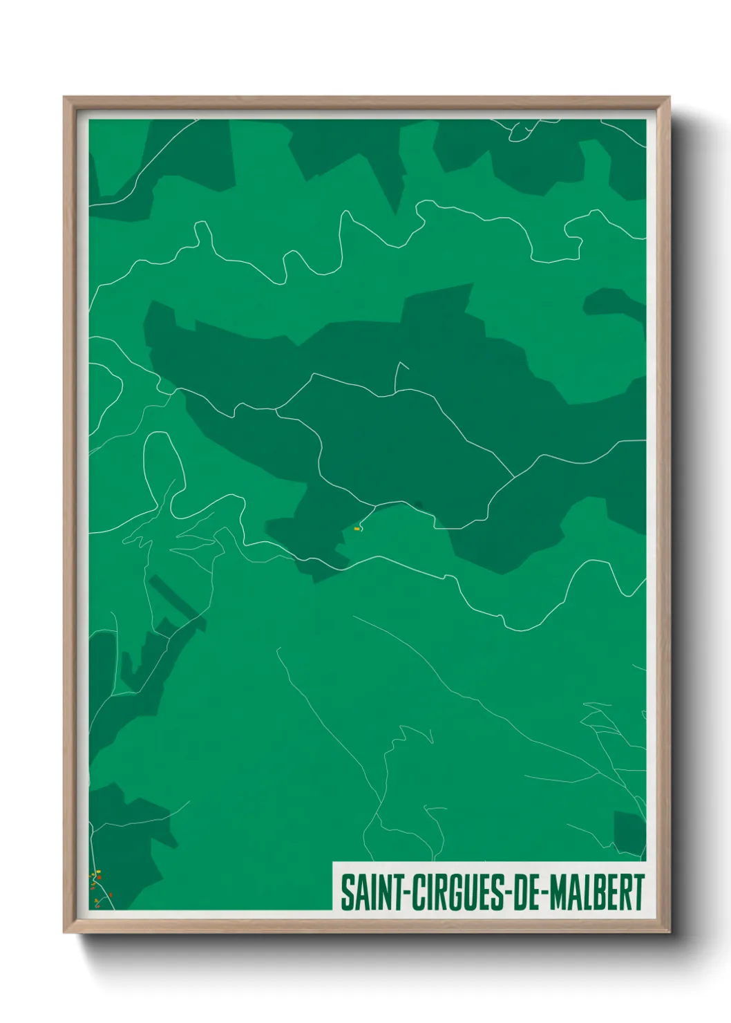 Une affiche de carte sur Saint-Cirgues-de-Malbert