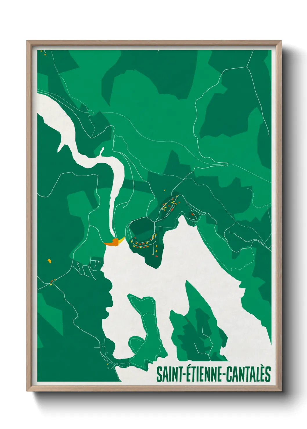 Un poster carteSaint-Étienne-Cantalès