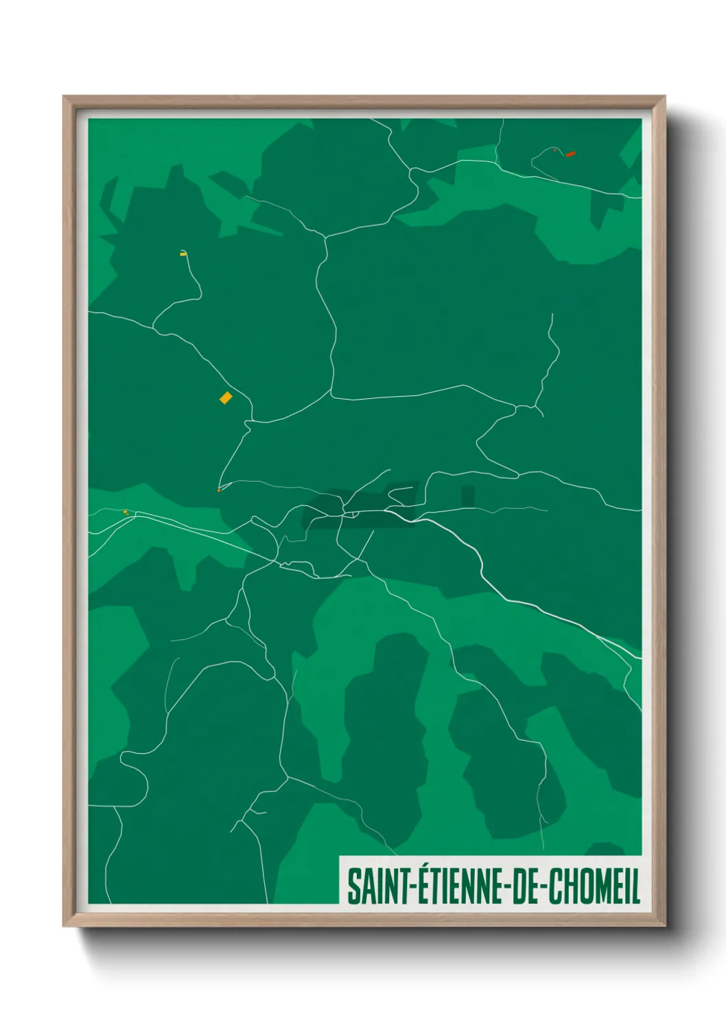 Une affiche de carte sur Saint-Étienne-de-Chomeil