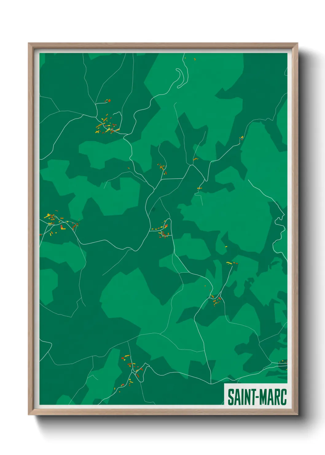 Une affiche de carte sur Saint-Marc