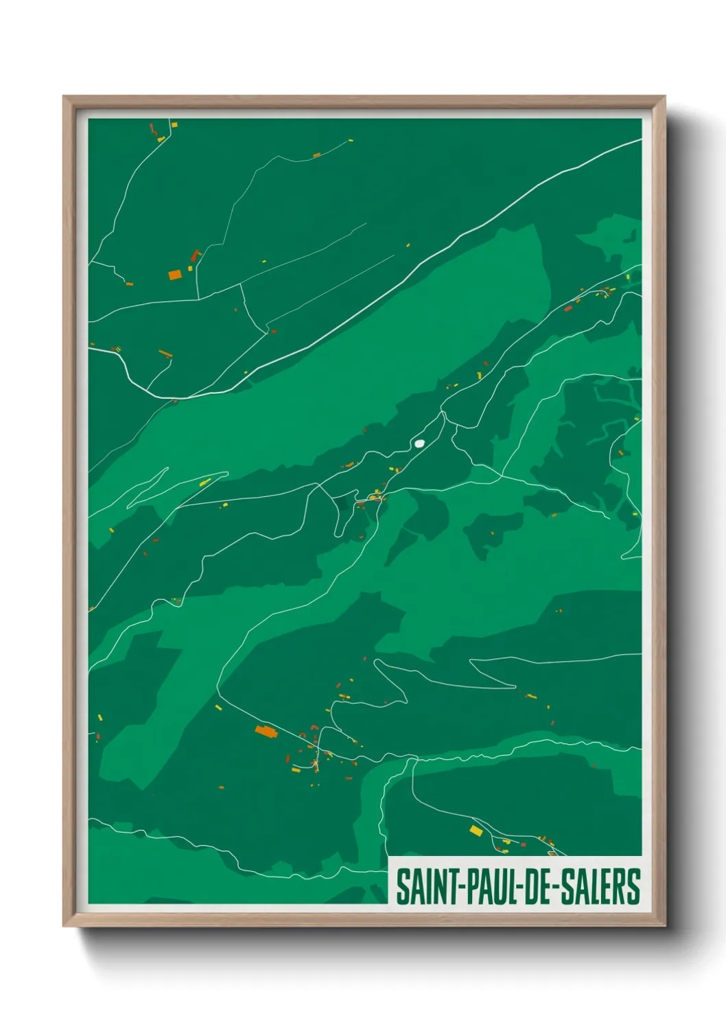 Une affiche de carte sur Saint-Paul-de-Salers