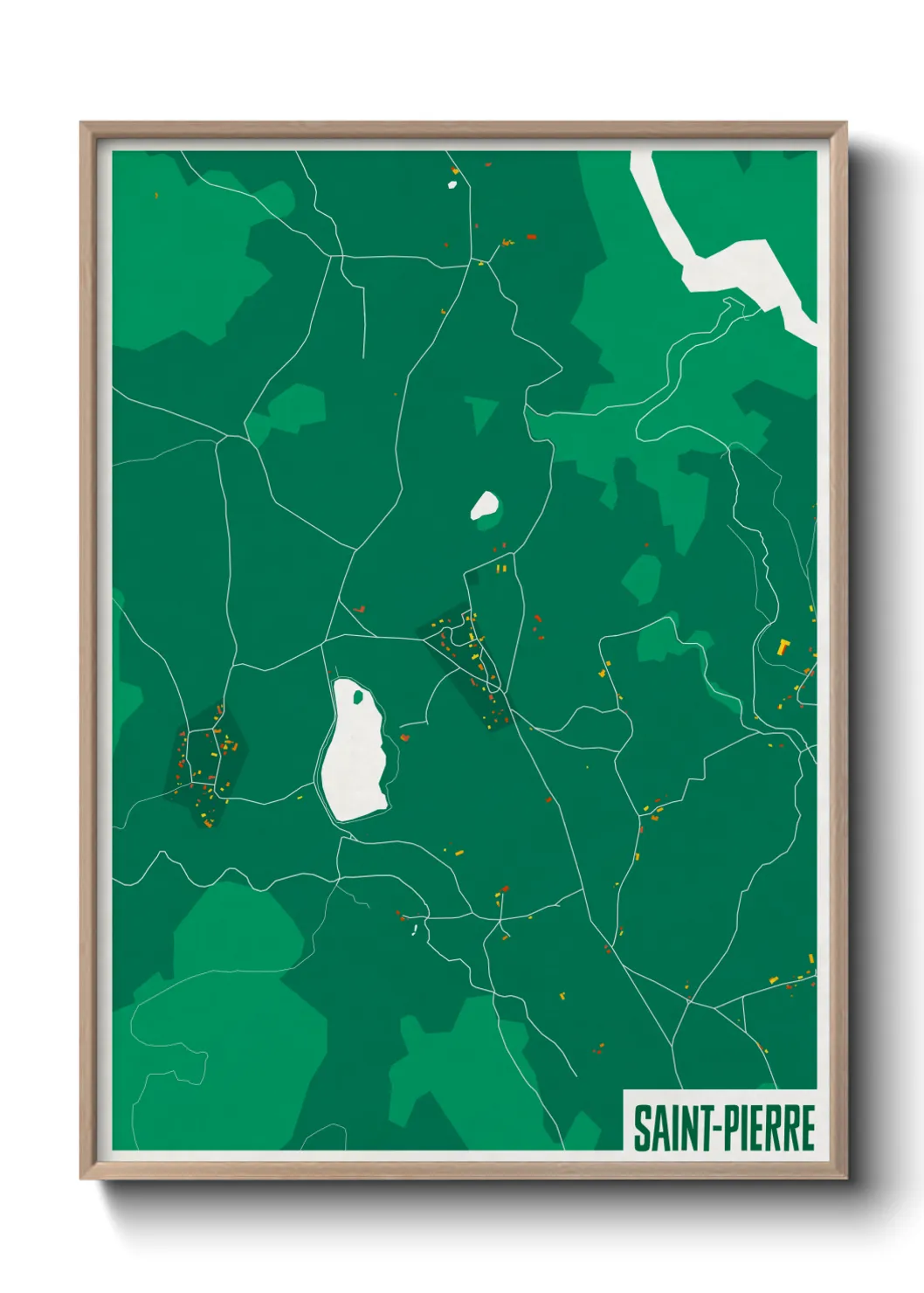 Une affiche de carte sur Saint-Pierre