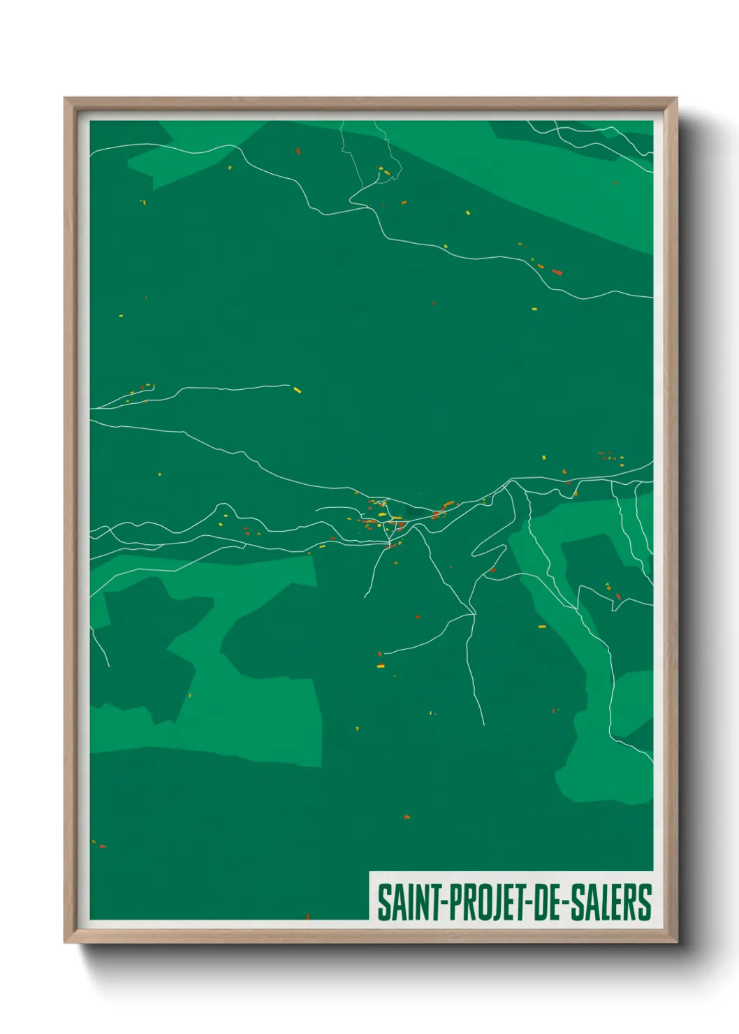 Une affiche de carte sur Saint-Projet-de-Salers
