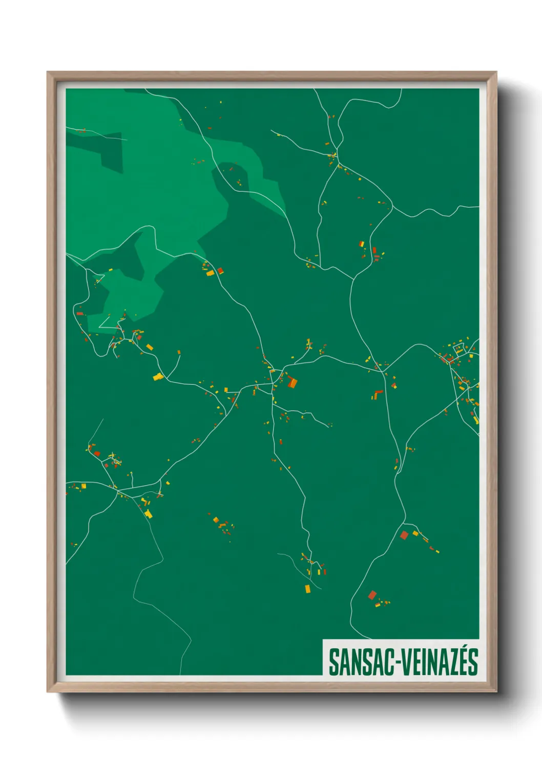 Un poster carteSansac-Veinazés
