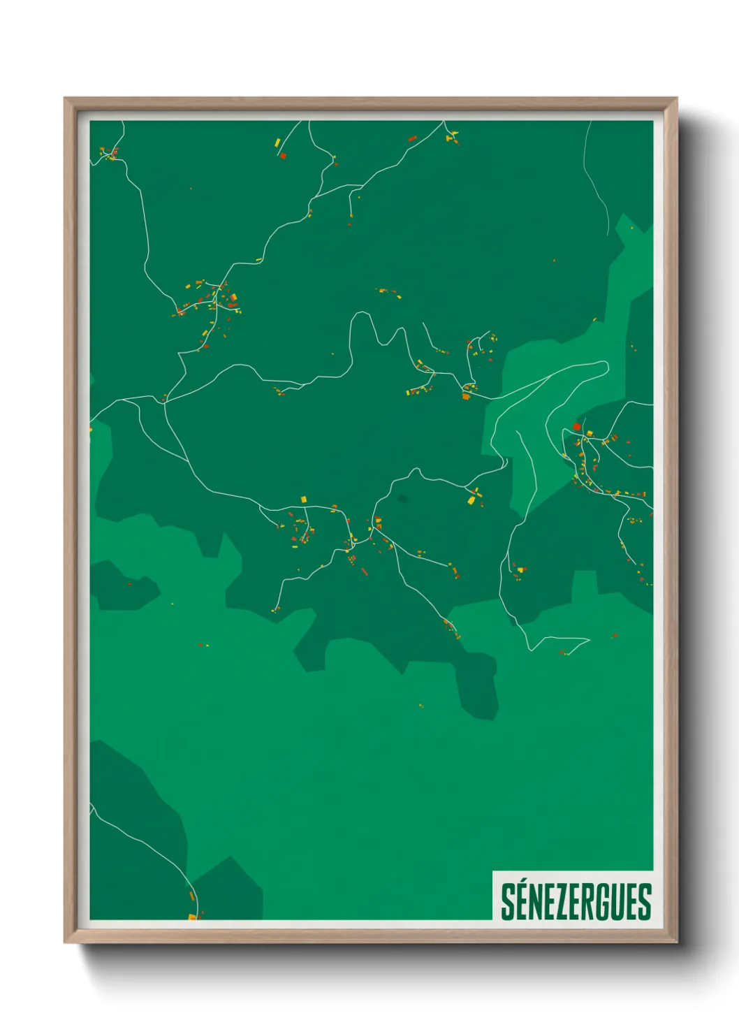 Une affiche de carte sur Sénezergues