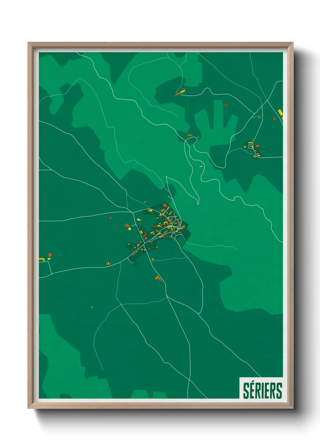 Une affiche de carte sur Sériers