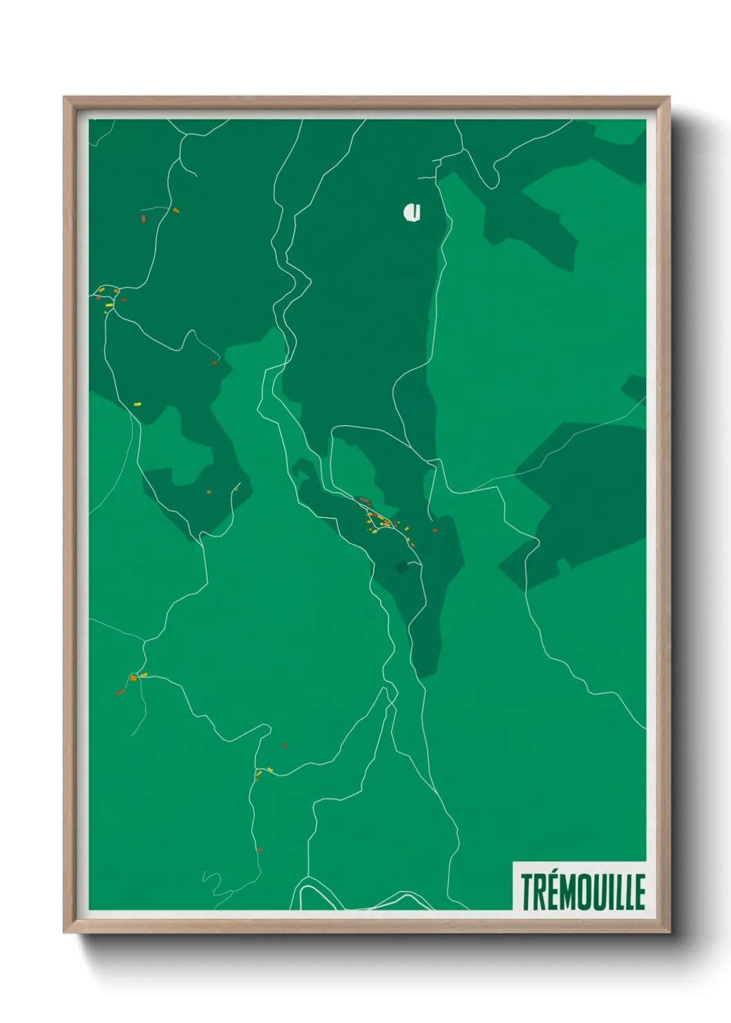 Une affiche de carte sur Trémouille