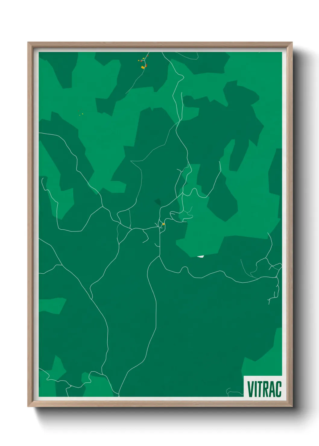 Une affiche de carte sur Vitrac