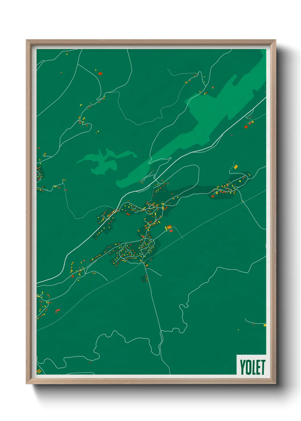 Une affiche de carte sur Yolet