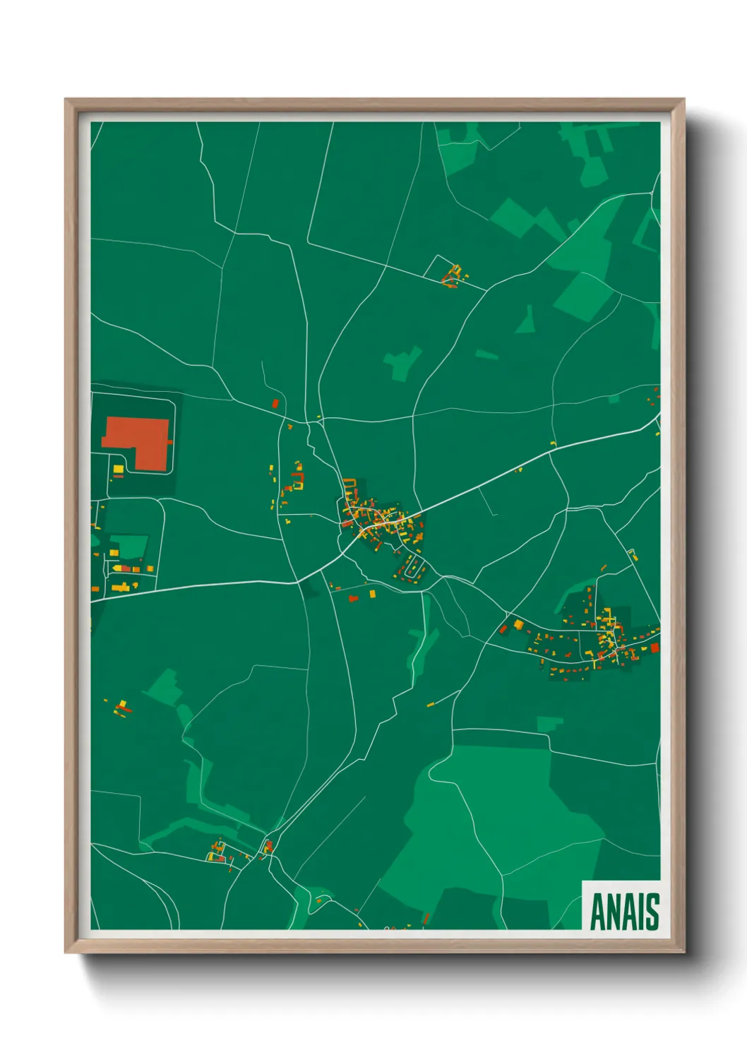 Une affiche de carte sur Anais