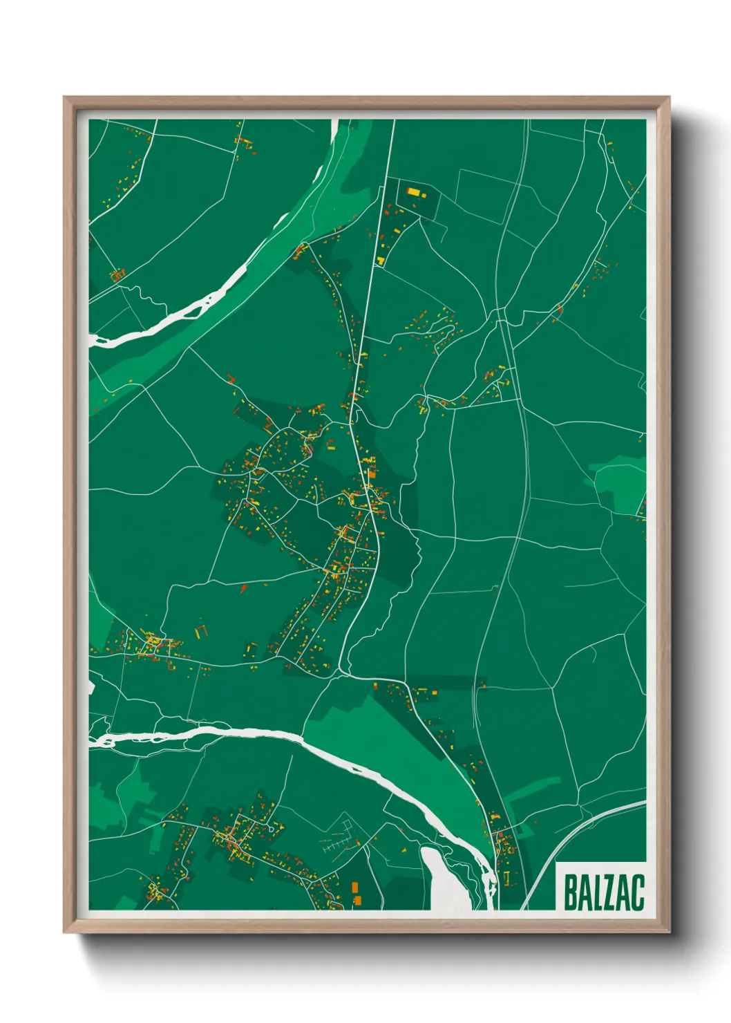 Une affiche de carte sur Balzac
