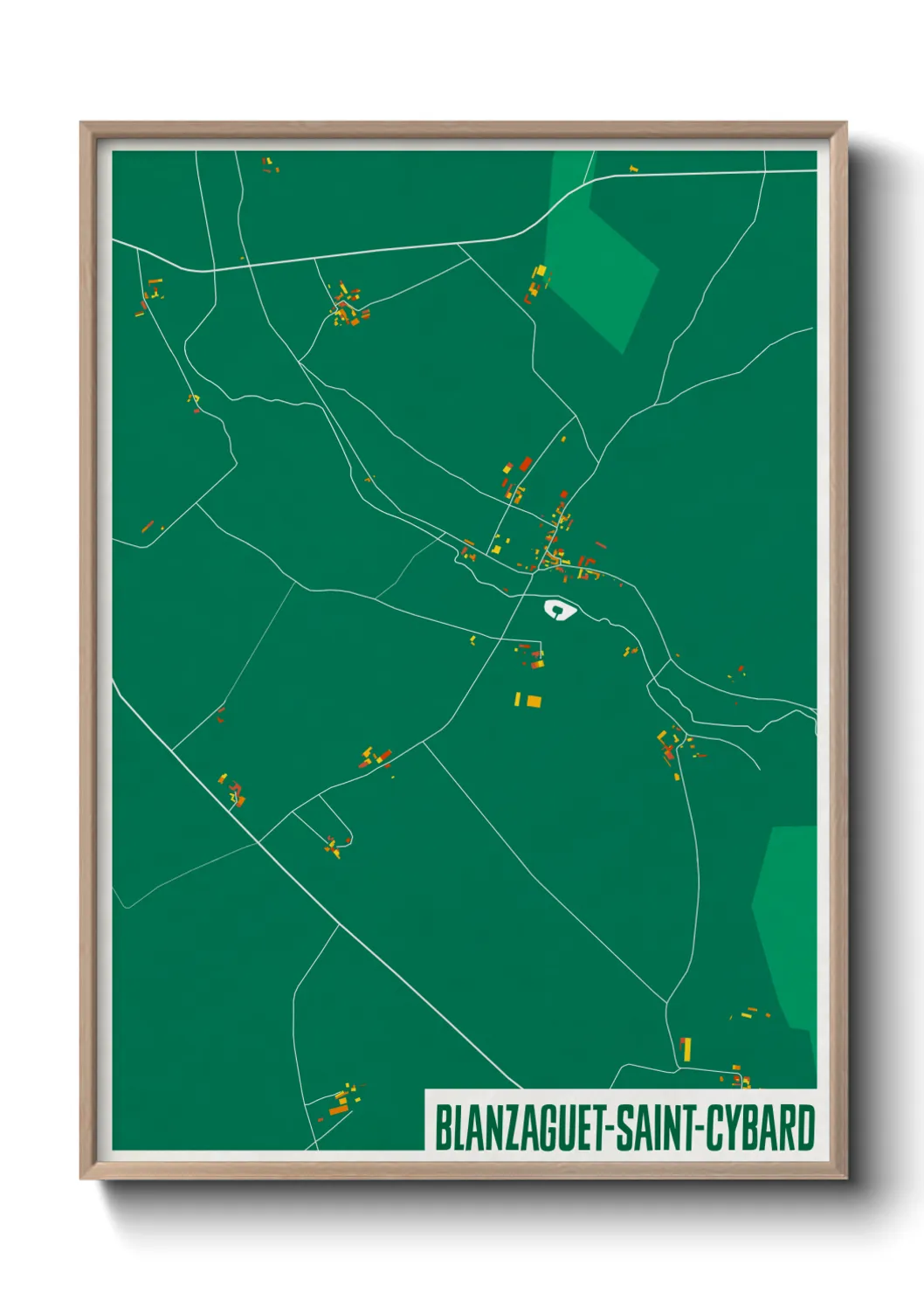 Un poster carteBlanzaguet-Saint-Cybard