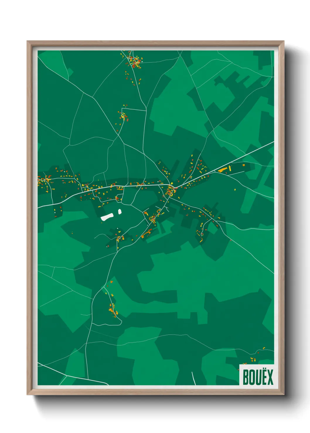 Une affiche de carte sur Bouëx