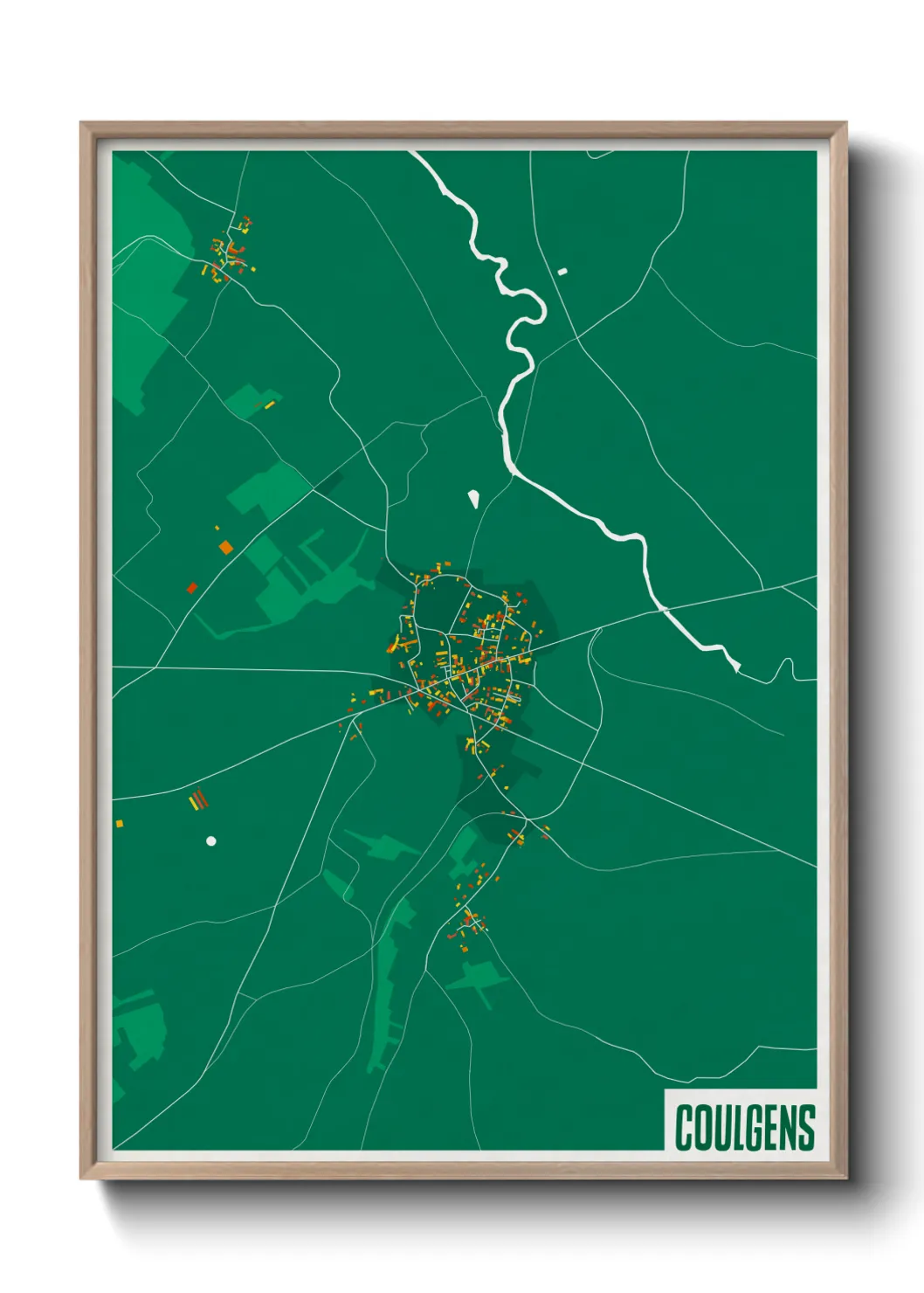 Une affiche de carte sur Coulgens