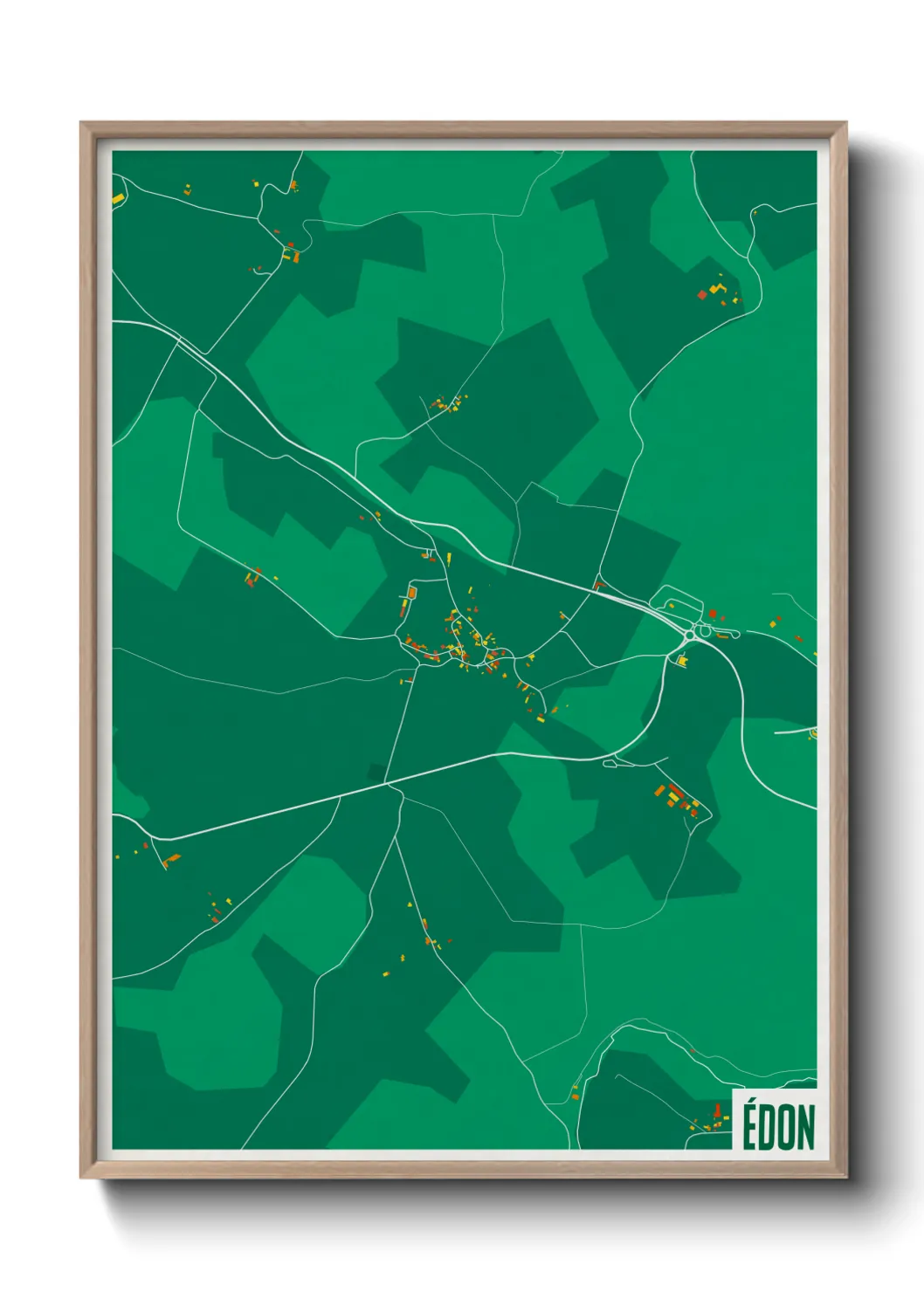 Une affiche de carte sur Édon