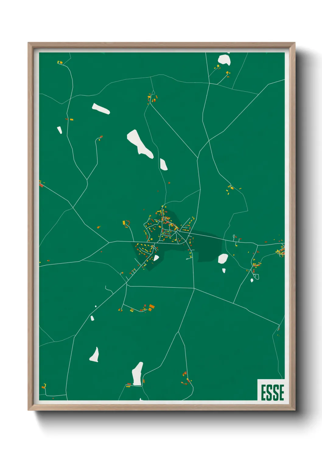 Une affiche de carte sur Esse