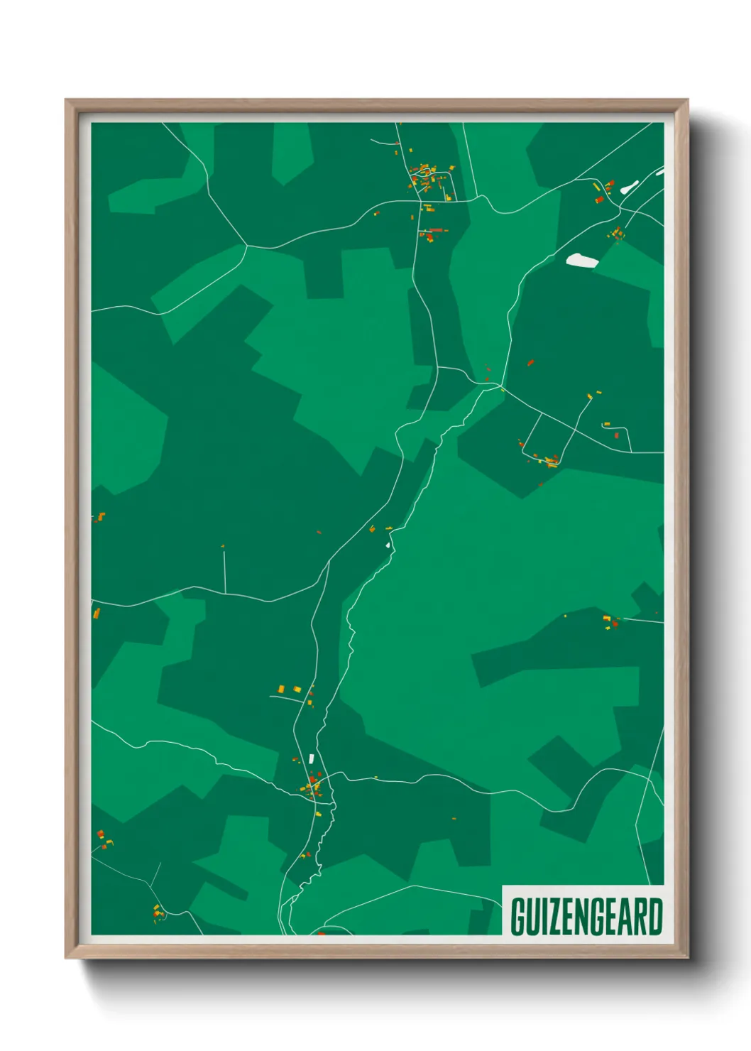 Une affiche de carte sur Guizengeard