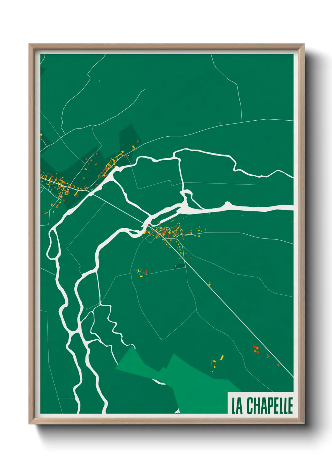 Une affiche de carte sur La Chapelle