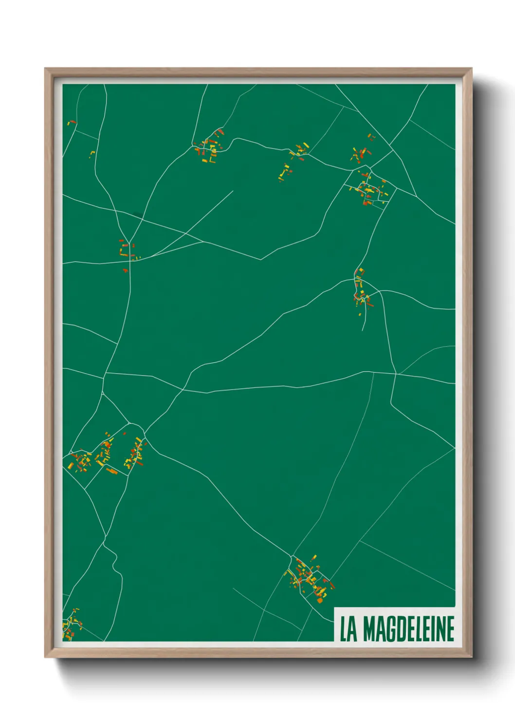 Une affiche de carte sur La Magdeleine