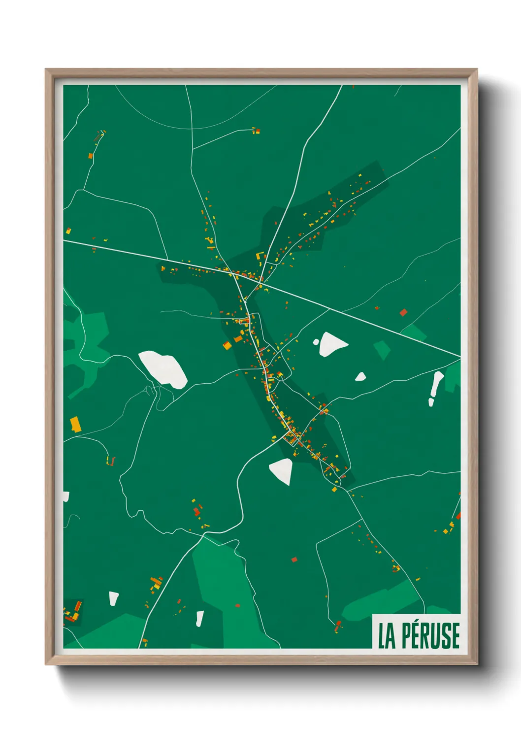 Une affiche de carte sur La Péruse