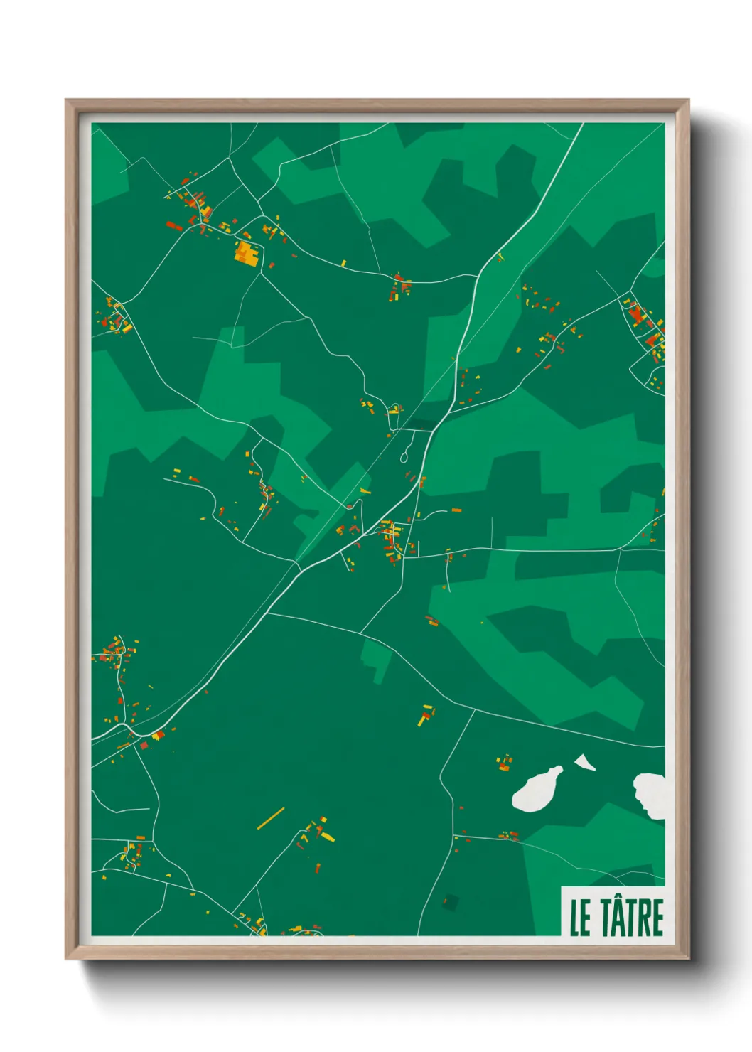 Une affiche de carte sur Le Tâtre