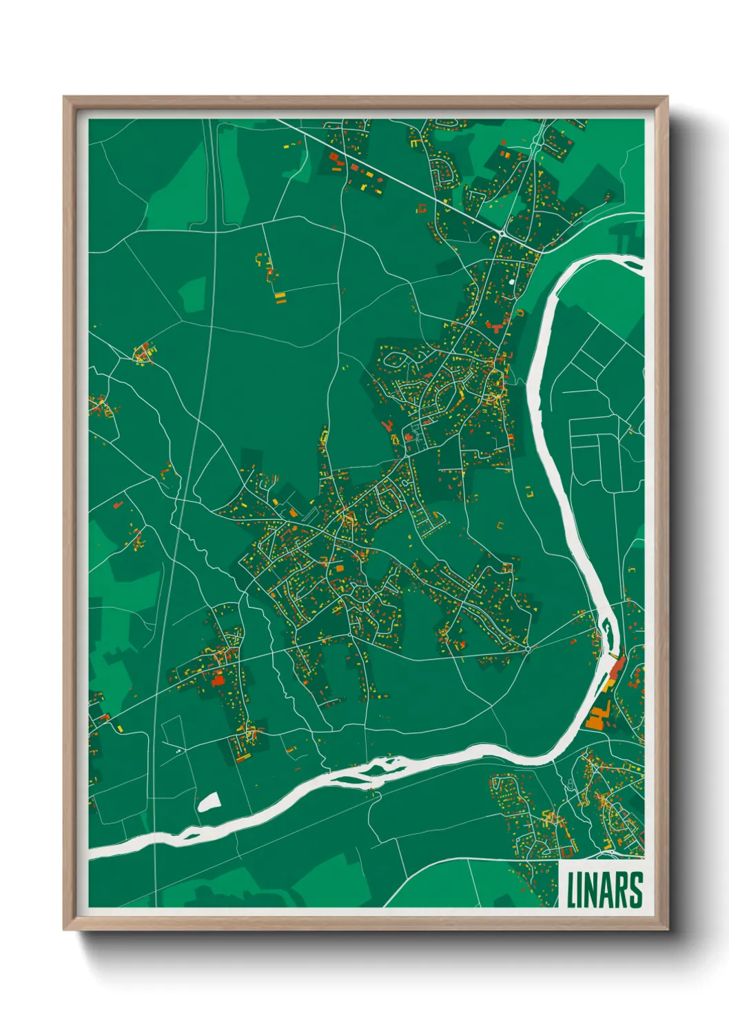 Une affiche de carte sur Linars
