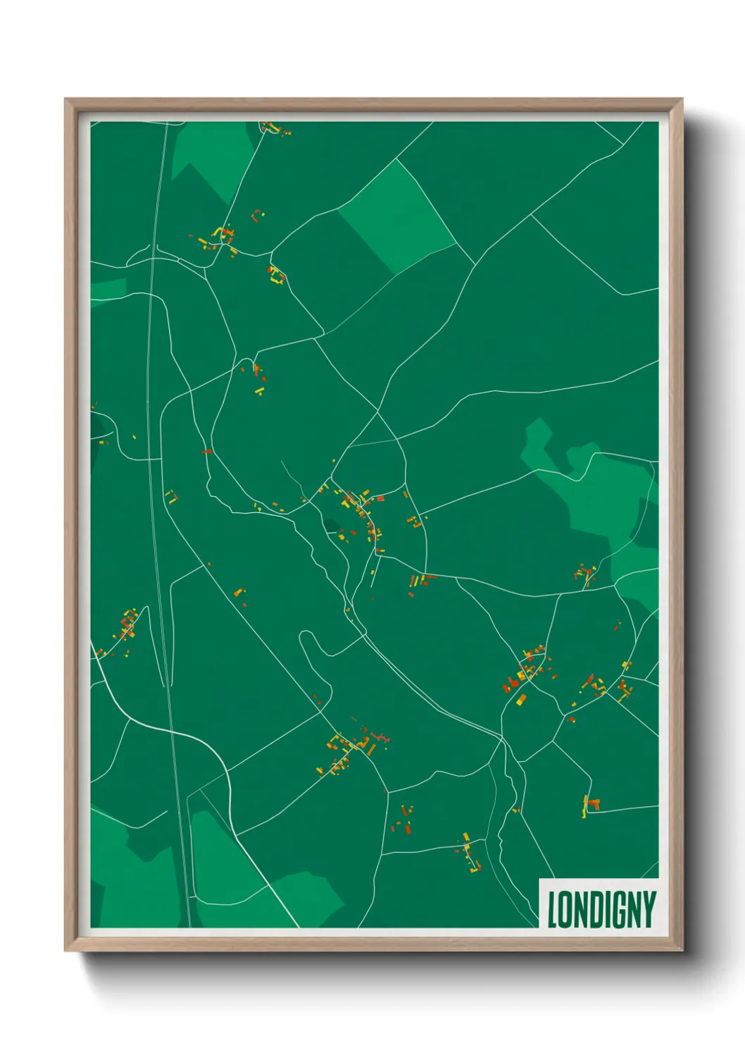 Une affiche de carte sur Londigny