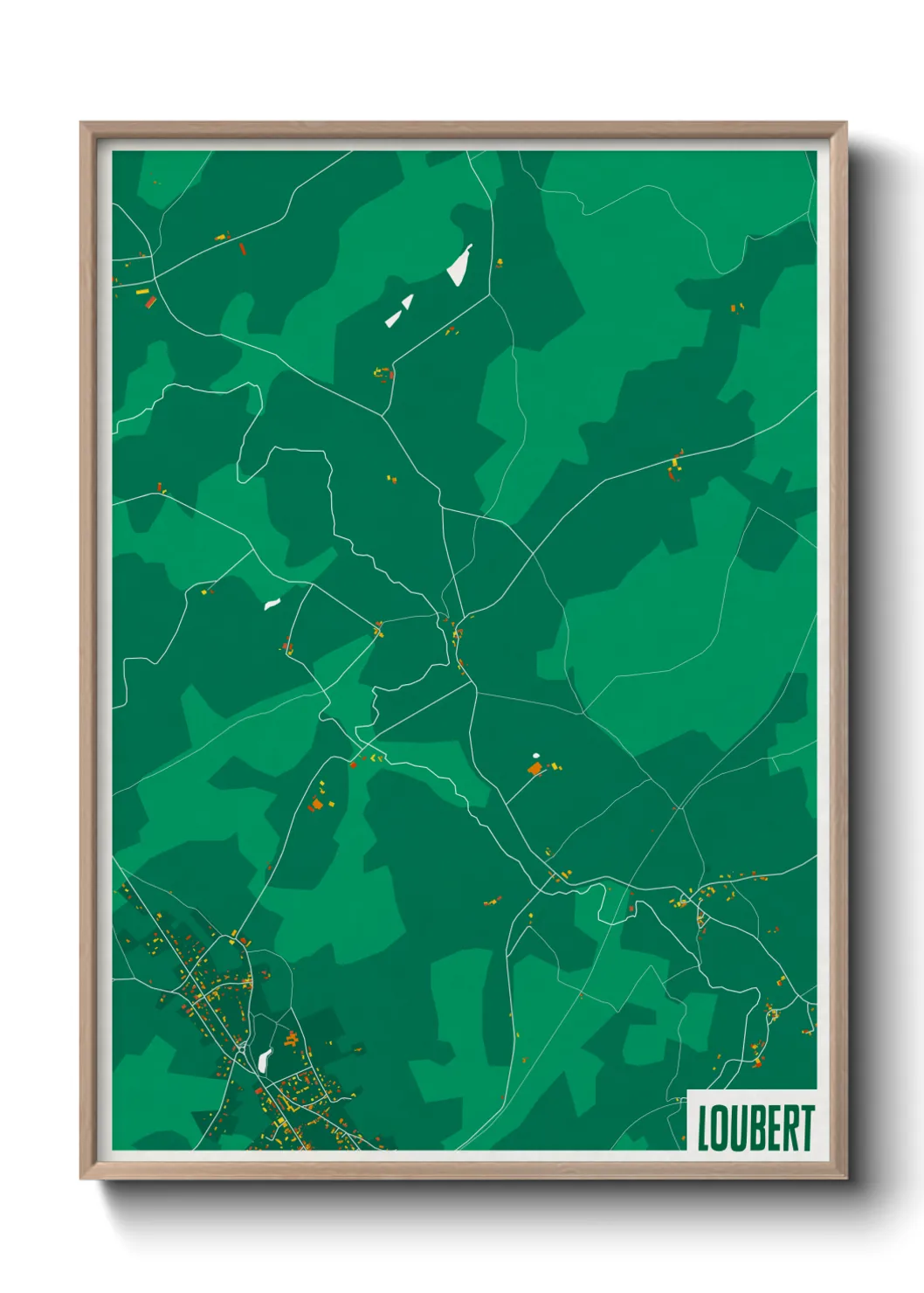 Une affiche de carte sur Loubert