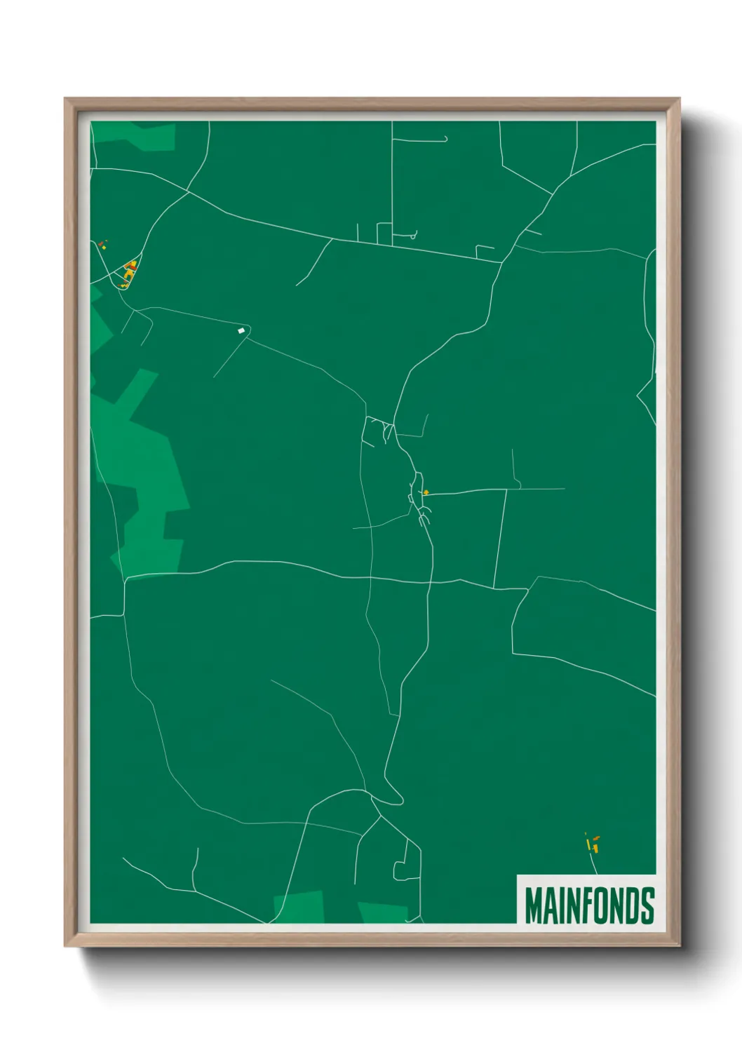 Une affiche de carte sur Mainfonds