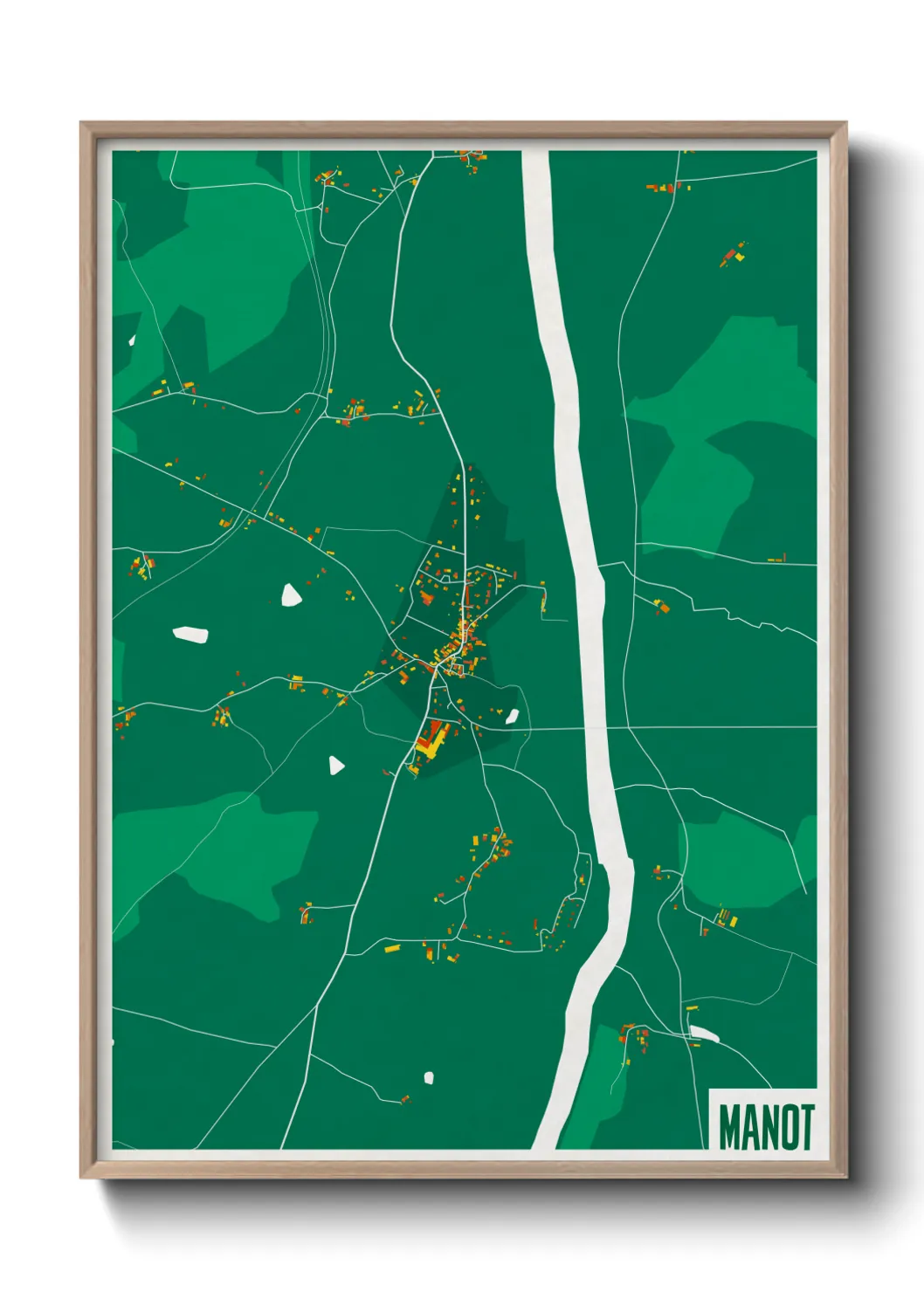Une affiche de carte sur Manot
