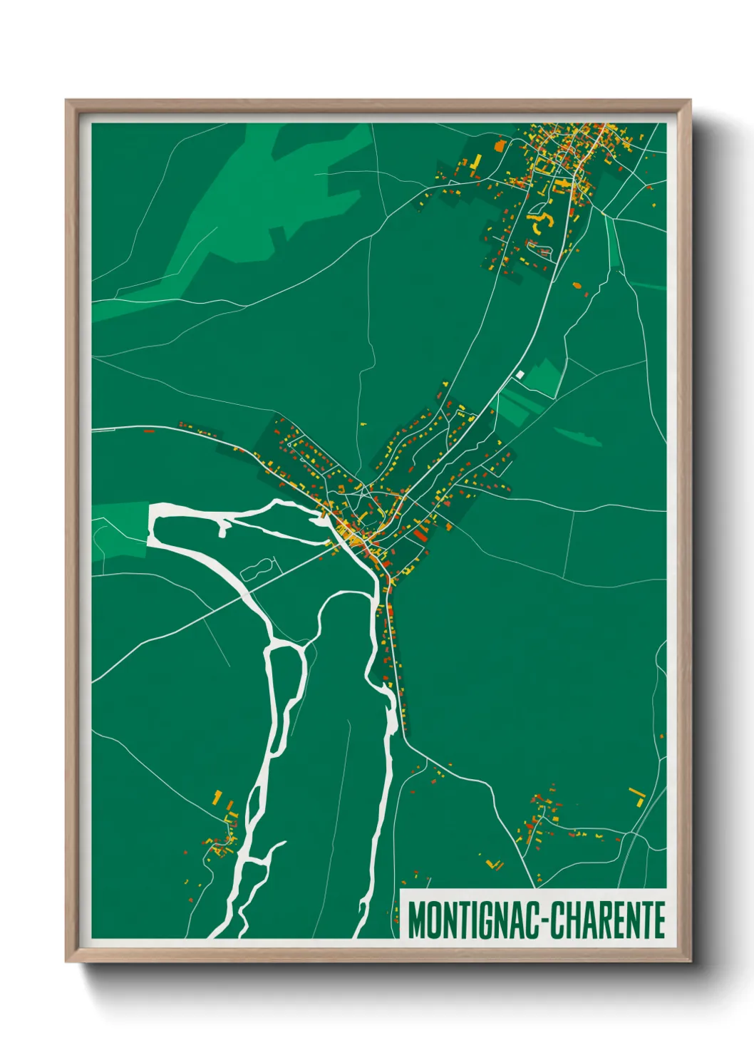 Un poster carteMontignac-Charente