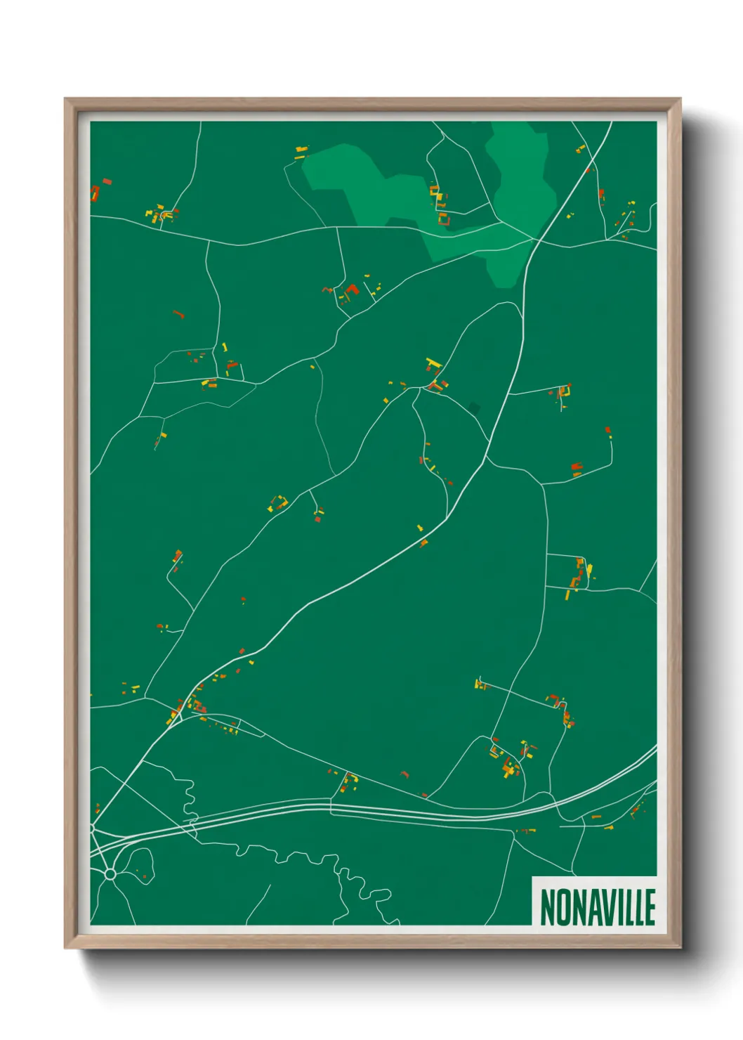 Une affiche de carte sur Nonaville