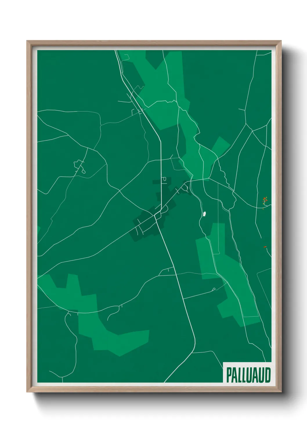 Une affiche de carte sur Palluaud