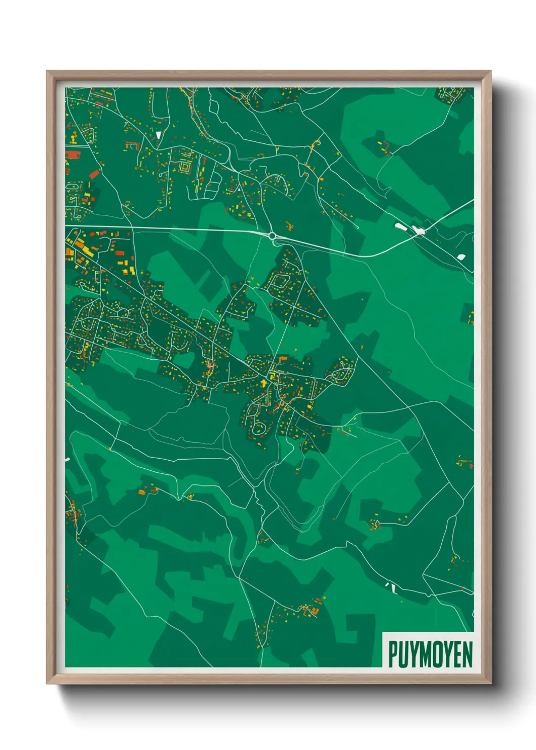 Une affiche de carte sur Puymoyen