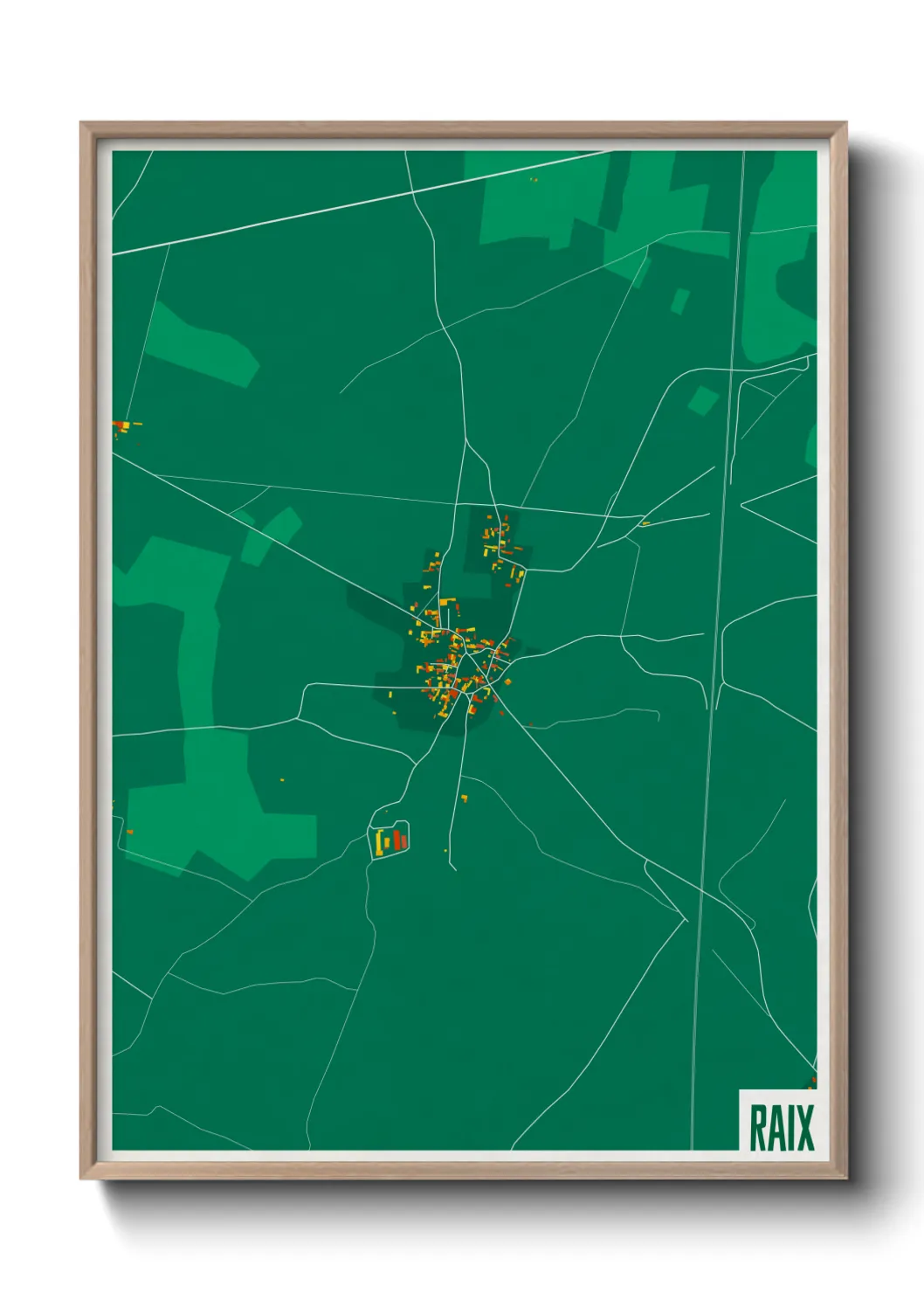 Une affiche de carte sur Raix