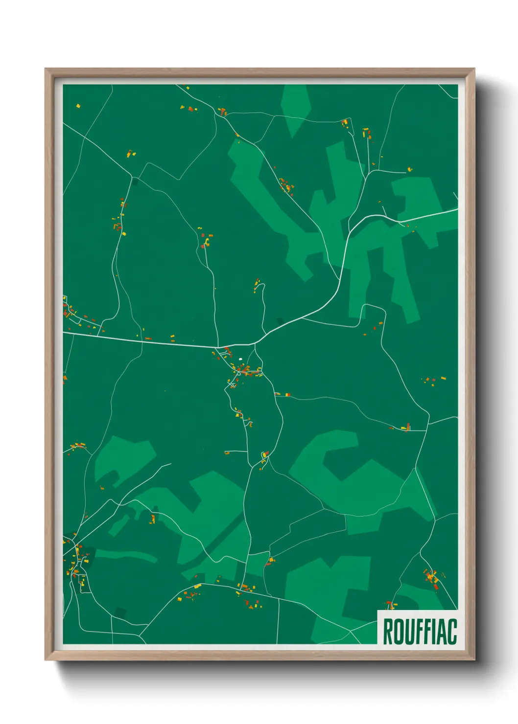 Une affiche de carte sur Rouffiac