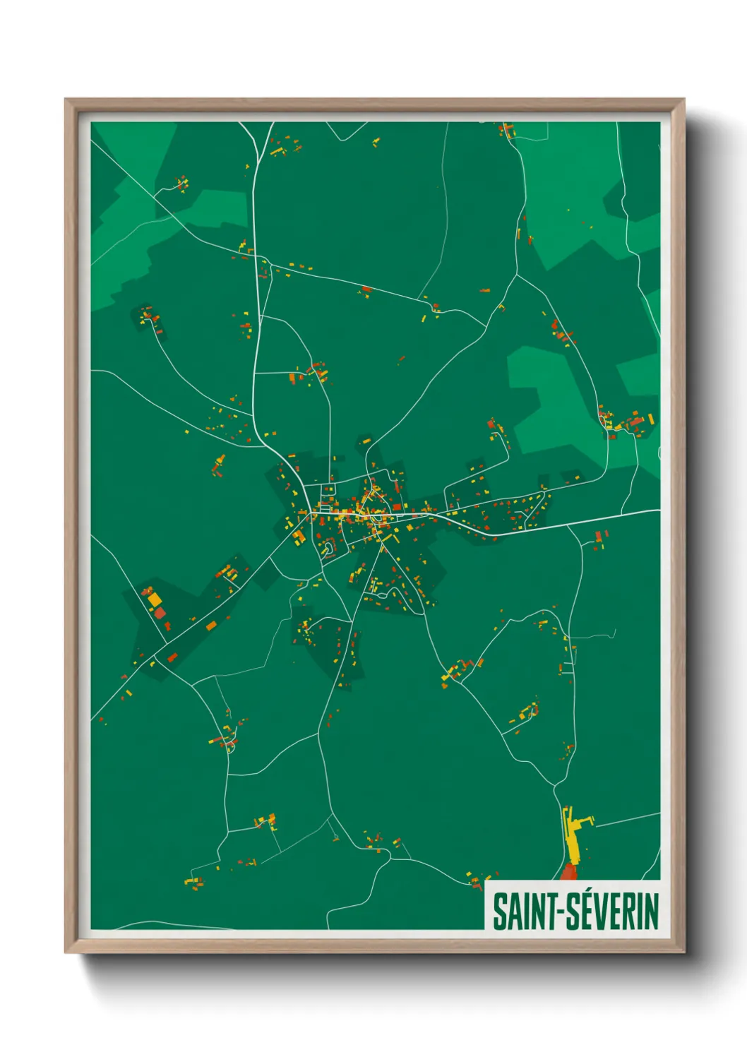 Une affiche de carte sur Saint-Séverin