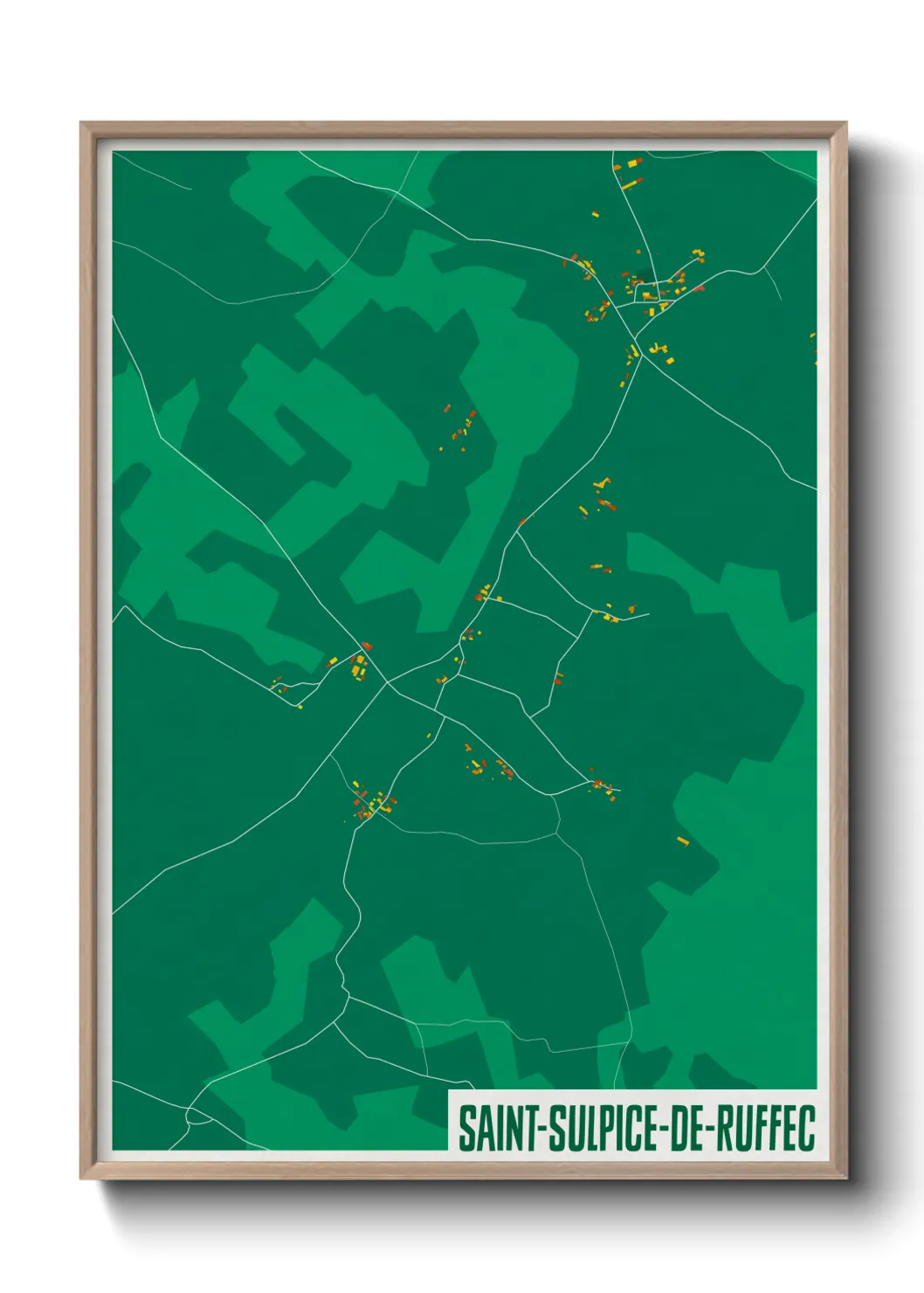 Un poster carteSaint-Sulpice-de-Ruffec