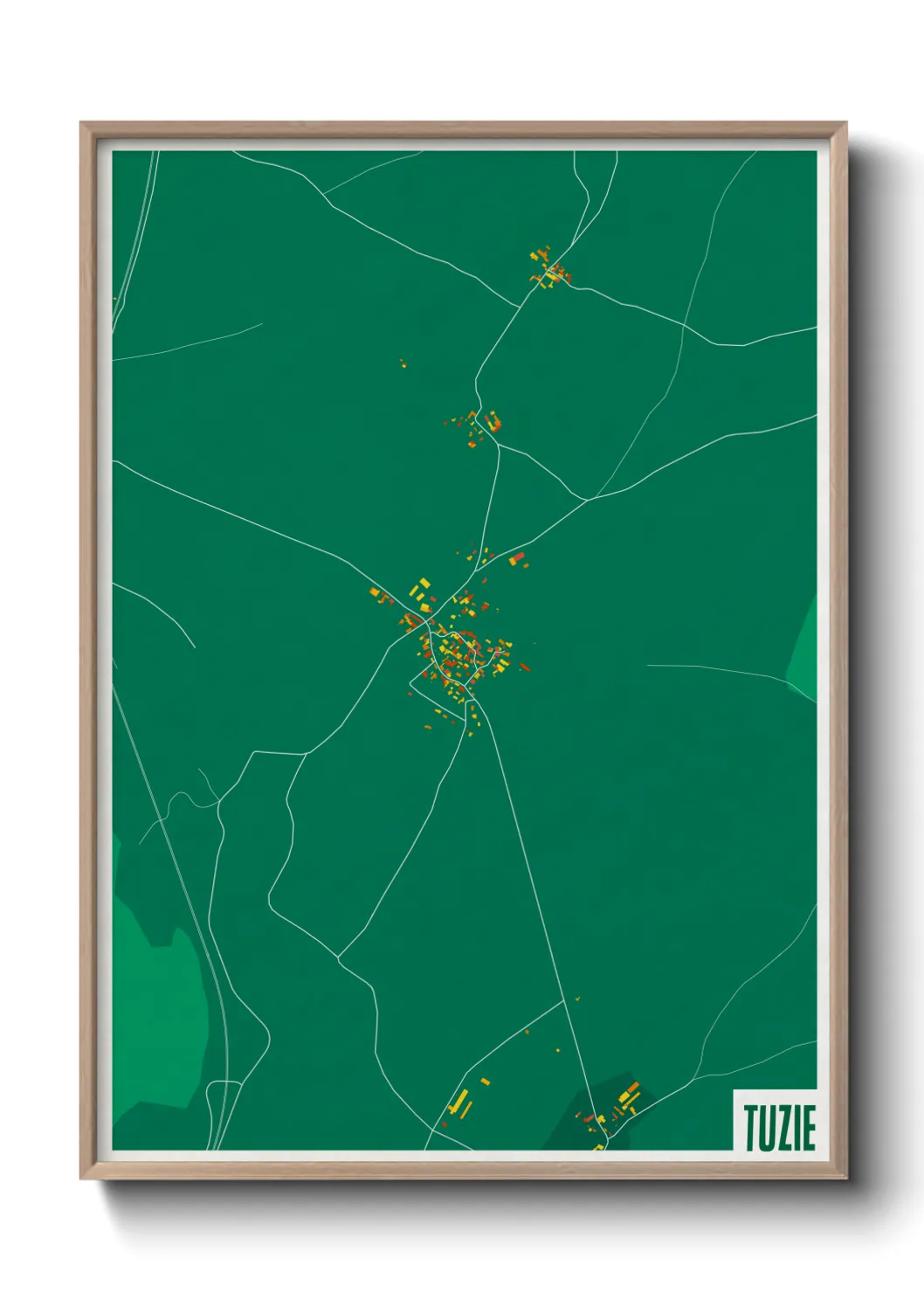 Une affiche de carte sur Tuzie