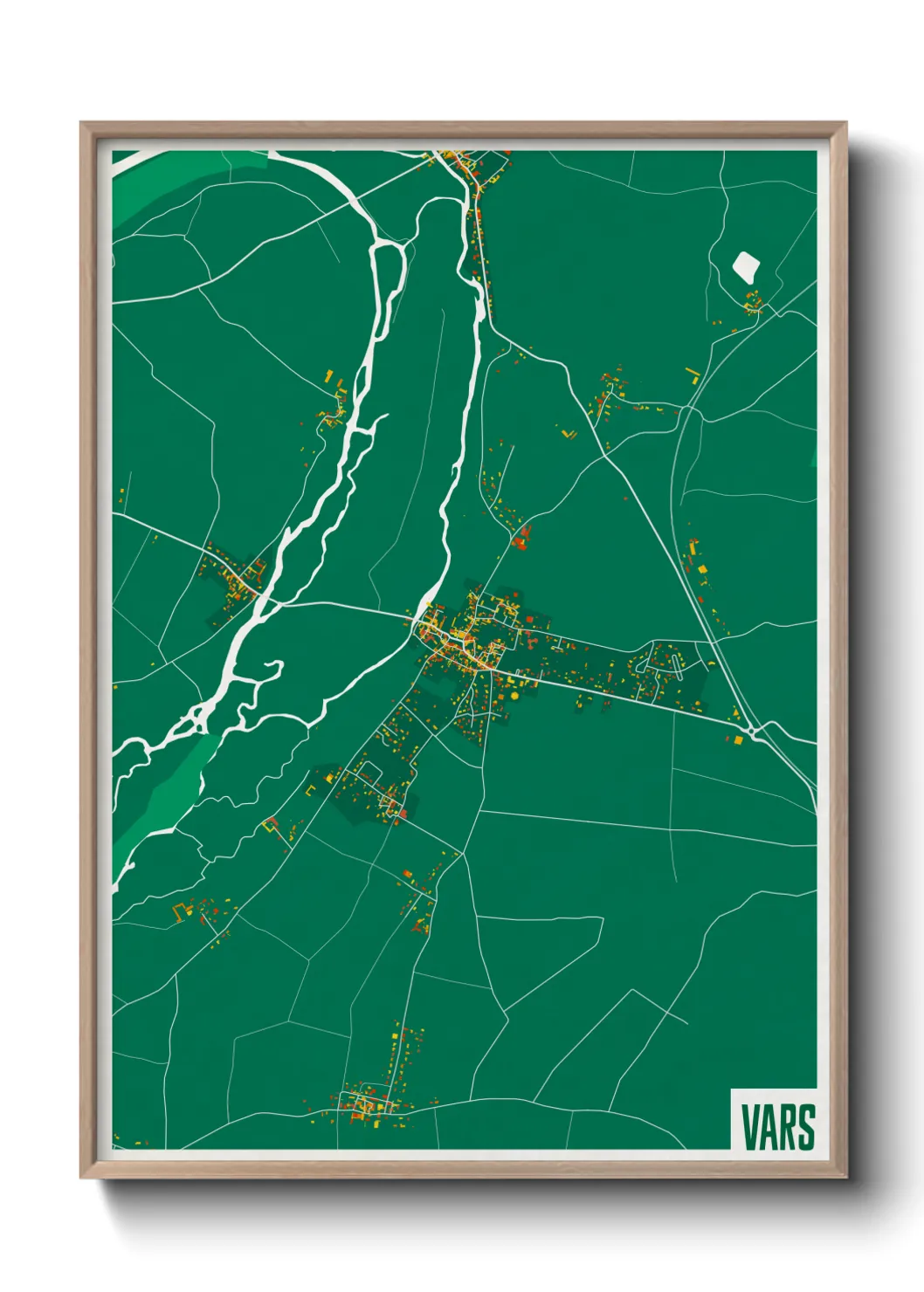 Une affiche de carte sur Vars