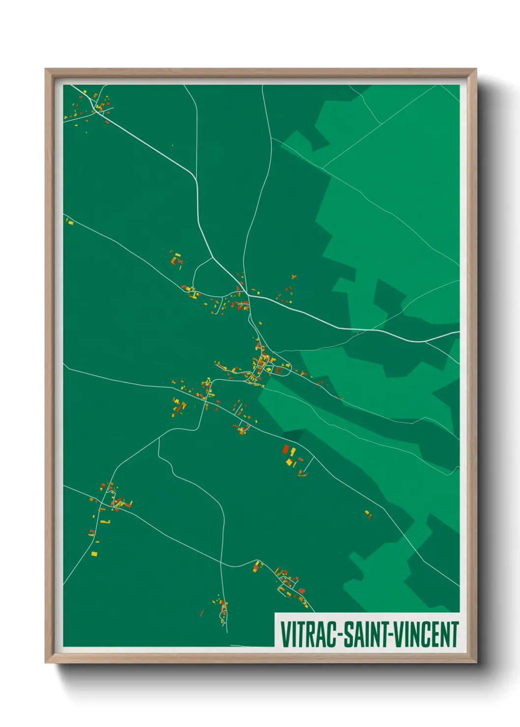 Une affiche de carte sur Vitrac-Saint-Vincent