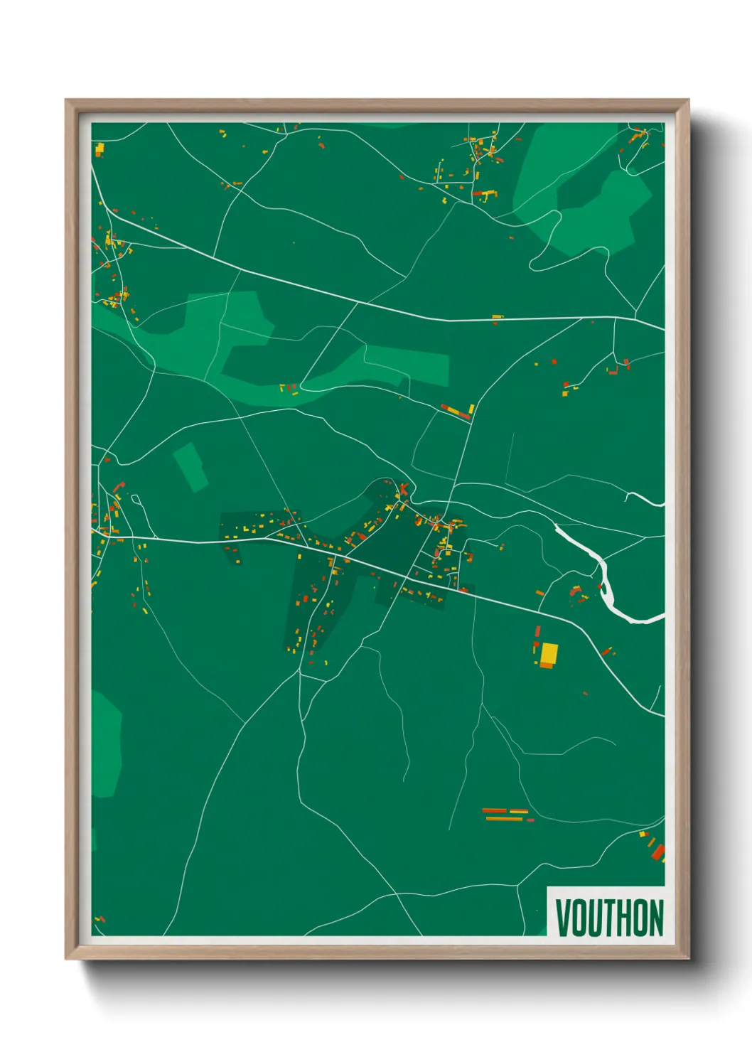 Une affiche de carte sur Vouthon