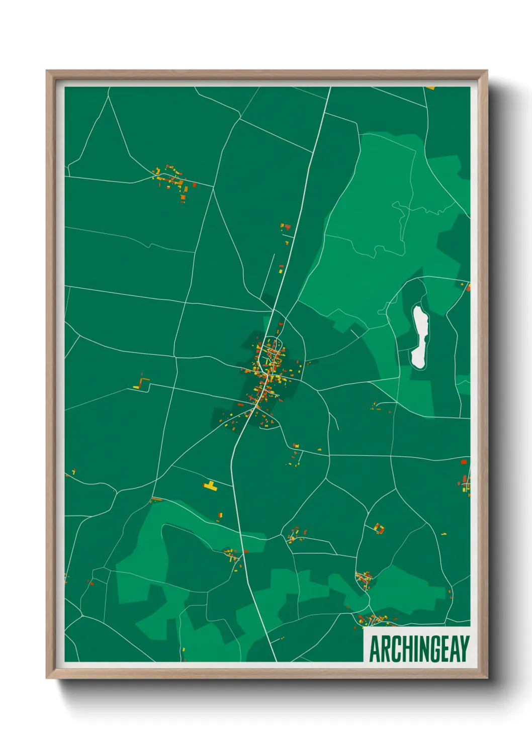 Une affiche de carte sur Archingeay