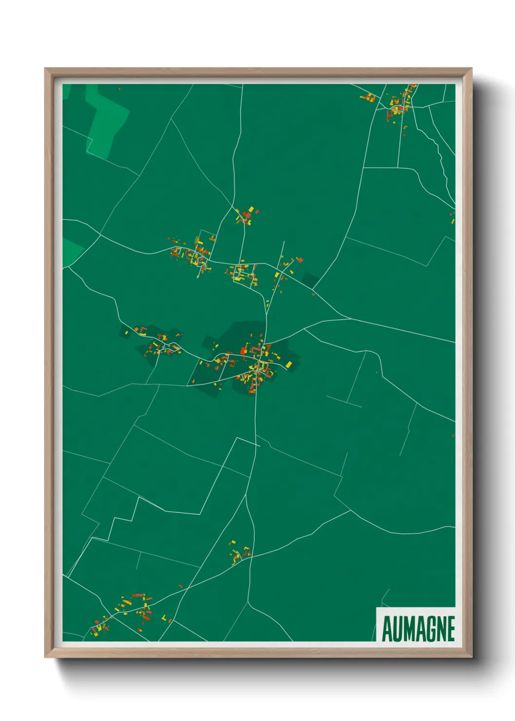 Une affiche de carte sur Aumagne