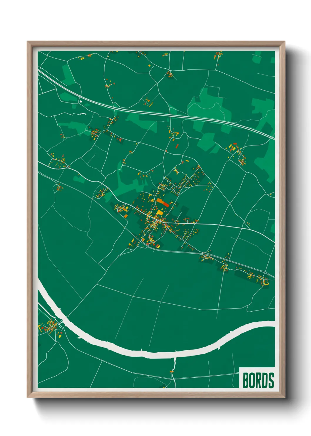 Une affiche de carte sur Bords