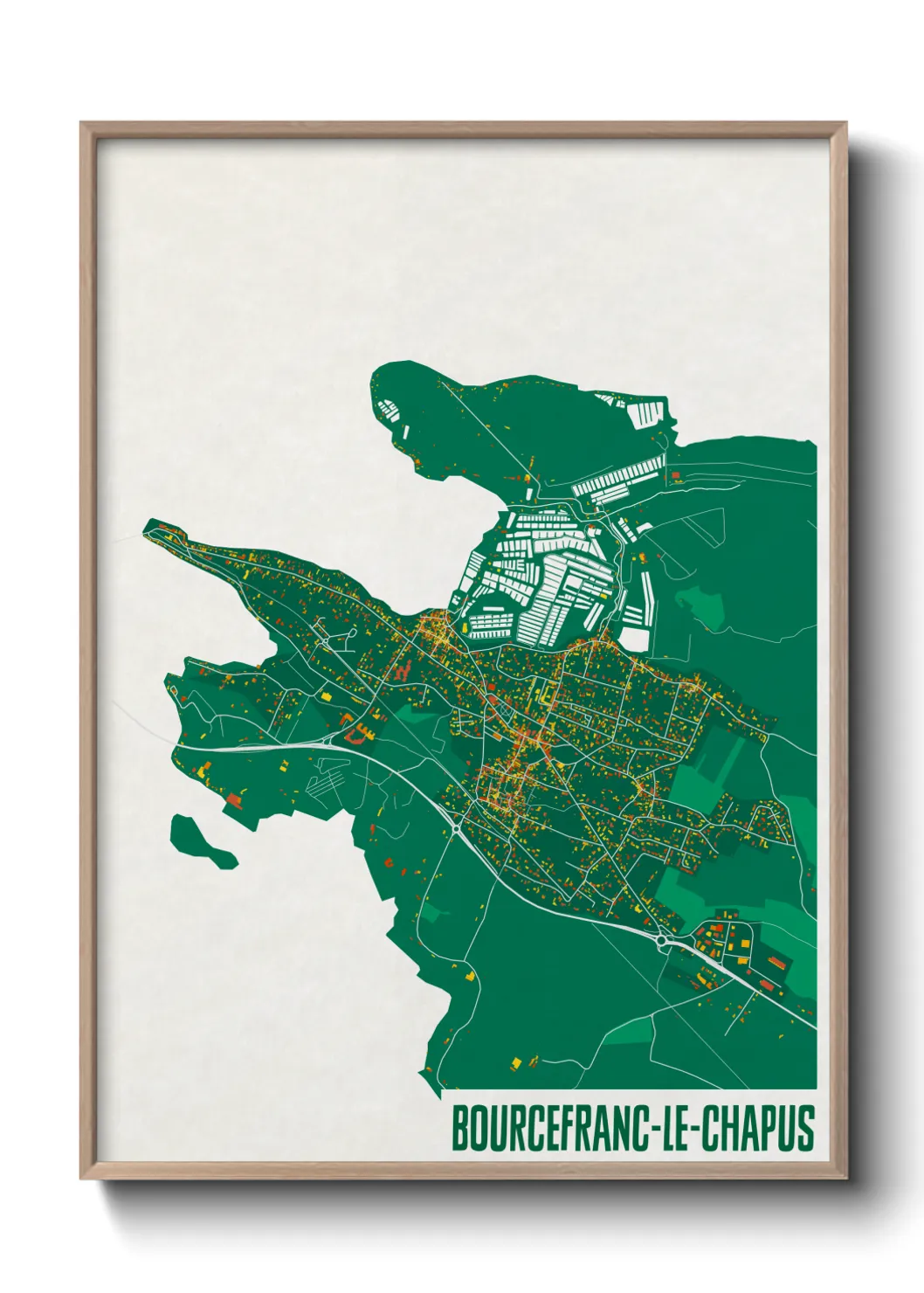 Une affiche de carte sur Bourcefranc-le-Chapus