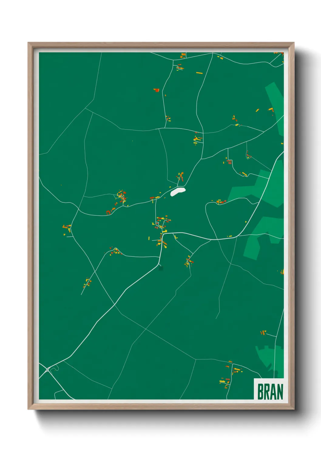 Une affiche de carte sur Bran