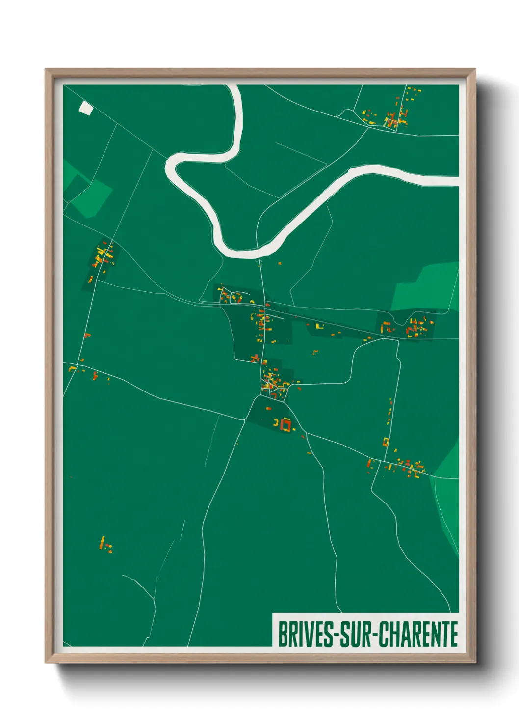 Un poster carteBrives-sur-Charente