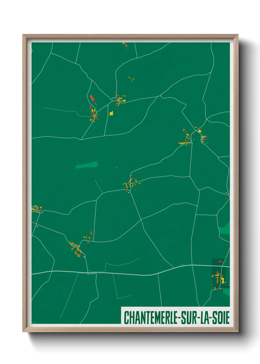 Une affiche de carte sur Chantemerle-sur-la-Soie
